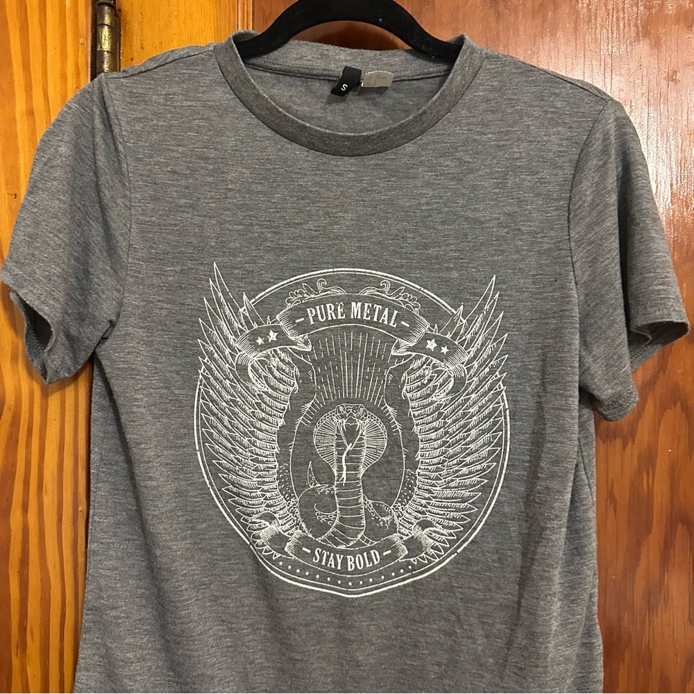 H&M Pure Metal Gray Graphic T-Shirt Size small - Picture 2 of 4